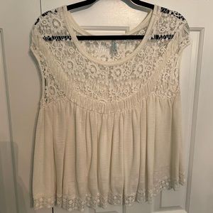 Free People Flowy Lace Top